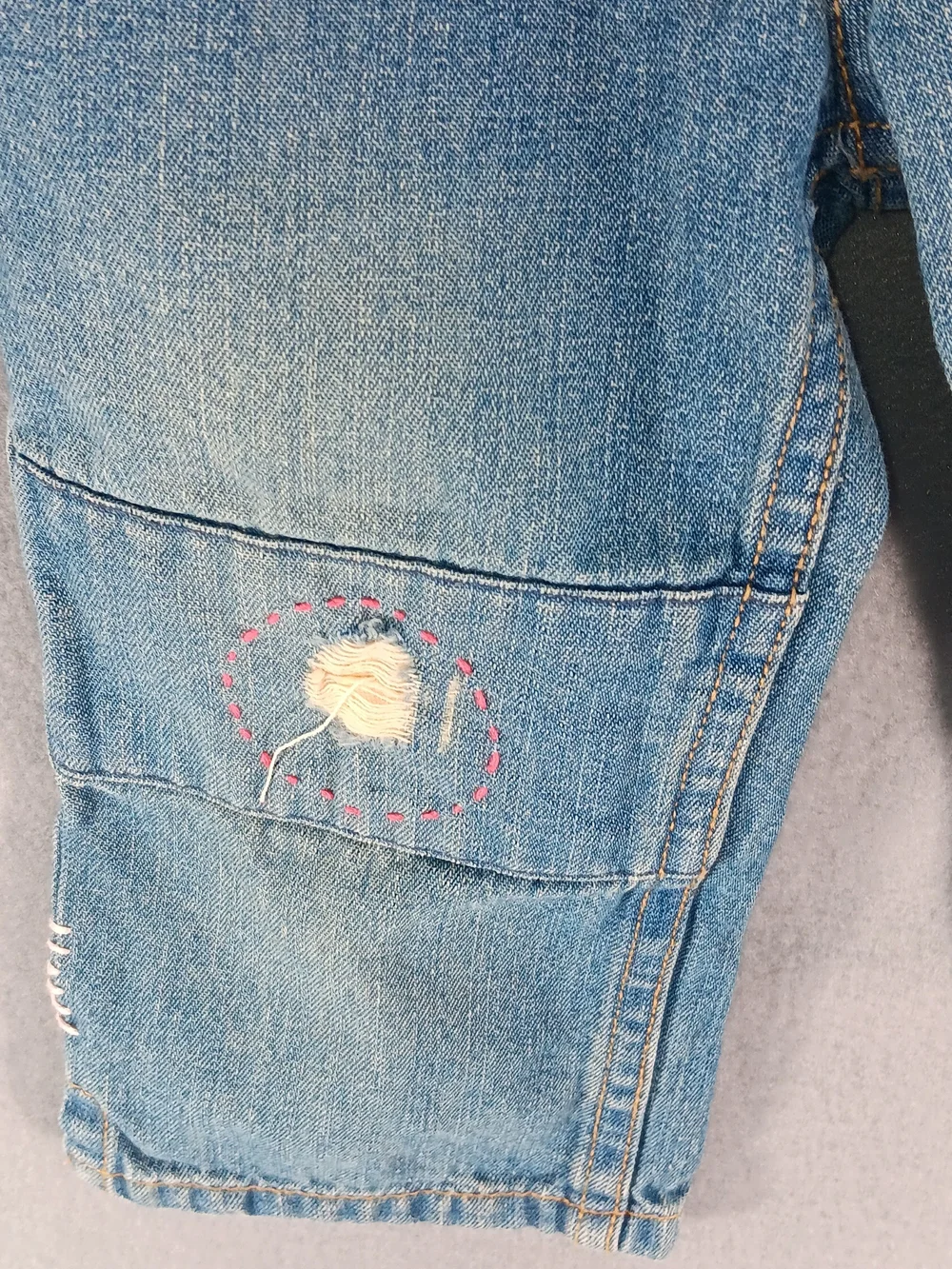 Ralph Lauren Dungarees Jeans Size 18 Months Baby Boys Girls Patches Y2K 90s Rare